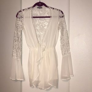 White lace romper